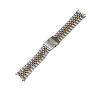 Correa de Metal de acero for buceo de 22mm compatible con for Casio Duro Mdv107-1A MDV106-1A Marlin reloj pulsera piezas de repuesto(Between gold-Small)