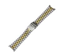Correa de Metal de acero for buceo de 22mm compatible con for Casio Duro Mdv107-1A MDV106-1A Marlin reloj pulsera piezas de repuesto(Between gold-medium)