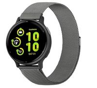 Correa de metal de acero inoxidable para Garmin Venu 2 Plus Strap/Vivoactive 5, correas de repuesto de malla milanesa magnética de 20 mm para mujeres y hombres para Garmin Forerunner 245/55/Venu 2