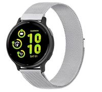 Correa de metal de acero inoxidable para Garmin Venu 2 Plus Strap/Vivoactive 5, correas de repuesto de malla milanesa magnética de 20 mm para mujeres y hombres para Garmin Forerunner 245/55/Venu 2