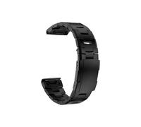 Correa de metal de titanio compatible con for Garmin Fenix 8 E 47 mm 8X 51 mm 7 7X 6 6X 5 5X Plus/Epix Pro Gen 2/Enduro 3 QuickFit 26 mm 22 mm(Black,QuickFit 26mm)