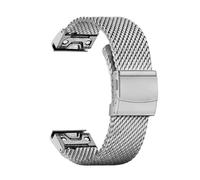 Correa de Metal milanesa for Garmin Fenix 8 7 6X 6S 6 Pro 5X 5 pulsera de acero inoxidable for reloj for Garmin 26mm 22mm 20mm(Silver,26mm(Tactix 7 7 Pro))