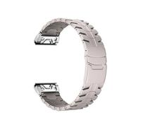 Correa de metal QuickFit de 26 mm compatible con for Garmin Fenix 8 51 mm 7 7X 6 6X Pro 3 5 5X Plus, pulsera de acero inoxidable(Titanium Color,QuickFit 26mm)