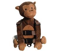 Correa de mochila para niños pequeños 1-3, 2 en 1 lindo plush mono correa para bebé comodidad ajustable para niños, niñas, interior, al aire libre