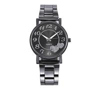 Correa de moda para mujer, diseño de malla Wild The Lady, creativo, correa de reloj de pulsera para hombre, negro, talla única
