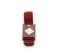 Correa de muñeca antiestática con hilo conductor y resistencias integradas para protección ESD - Pulsera inalámbrica de descarga estática, rojo rosa, 0,1 segundos D