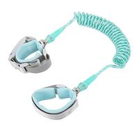 Correa de Muñeca Antipérdida, Alambre de Acero Elástico Flexible Muñequera para Niños Diseño de Gancho Y Bucle Suave para Supermercado para Viajes(Cerradura reflectante verde claro 360 ° 2m)