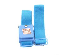 Correa de muñeca azul ESD ajustable con cable disipador para descarga electrostática, antiestática, pulsera de hilo conductor para reparación electrónica, taller, laboratorio, industria, 1 unidad