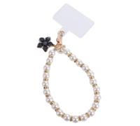 Correa de muñeca corta con cordón de perlas para teléfono, correa antipérdida, accesorios para teléfono, As show, Metal, No es una piedra preciosa