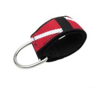 Correa de muñeca de buceo, banda de nailon ajustable y anillo en D de acero inoxidable resistente a la corrosión para mayor comodidad durante el esnórquel (bandera 33 x 3 cm)