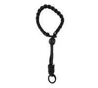 Correa de muñeca elástica para cámara de bolsillo, cuerda protectora ligera, tejida a mano con espaciador, fácil instalación (negro)