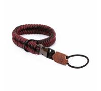 C-Rope Correa Camara, The Claw, 30 cm, Hecho a Mano, Bloqueo rapido, Paracord, Negro-Rojo