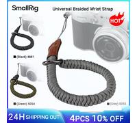 Correa de muñeca para cámara trenzada universal SmallRig, cuero genuino de nailon ajustable, para DSLR para Sony sin espejo (verde/gris/negro) (Green) 5054