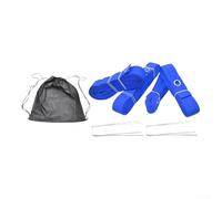 Correa de nailon ajustable portátil para voleibol de playa, juego de línea de límite para deportes al aire libre, cuerda de marcado en canchas de arena y hierba, kit rojo y azul (C)