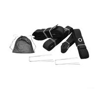 Correa de nailon ajustable portátil para voleibol de playa, juego de línea de límite para deportes al aire libre, cuerda de marcado en canchas de arena y hierba, kit rojo y azul (G)