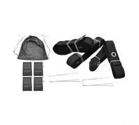 Correa de nailon ajustable portátil para voleibol de playa, juego de línea de límite para deportes al aire libre, cuerda de marcado en canchas de arena y hierba, kit rojo y azul (H)