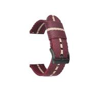 Correa de nailon apta for Garmin Forerunner 255 255S Music 55 645 245/Vivoactive 4 4S/Venu 2 Plus/2S correa de reloj de repuesto(Black-Red b,20mm)