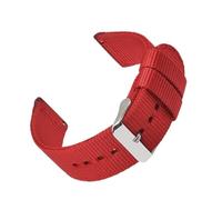 Correa de nailon de 18 mm, 20 mm, 22 mm y 24 mm, correa de lona for reloj de liberación rápida, cómoda pulsera deportiva for hombre y mujer.(Red,22mm)