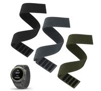 Correa de nailon de 22 mm para Garmin Fenix 5 / Fenix 6 / Fenix 7 / EPIX 2, correa de ultraligera y de secado rápido (3 unidades)