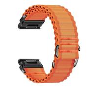Correa de Nailon de 26 mm y 22 mm Compatible con Garmin Fenix 8 E, 7, 7X, 6, 6X, 5 y 5X. Compatible con Pulseras Forerunner 965, 955, 970 y Tactix 8.(Green Blue,QuickFit 26mm)