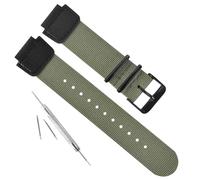 Correa de nailon de alta calidad compatible con Casio SGW-500 /SGW-300/SGW-400H/AE-1000W/AE-1100/AE-1200/ W-735H/W-S210/W-800H/W-216/210/200/AQ-S810W/AEQ-110/F-108/MRW-2000 H, correa de reloj de cuero