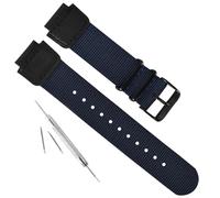 Correa de nailon de alta calidad compatible con Casio SGW-500 / SGW-300 / SGW-400H / AE-1000W / AE-1100 / AE-1200 / W-735H / W-S210 / W-800H / W-216/210/200 / AQ-S810W / AEE Q-110 / F-108 / MRW-200H,