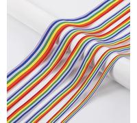 Correa de nailon de color arcoíris de 50 m, correa de nailon resistente y duradera para equipo al aire libre, cinturón de bolsas, manualidades, reparación de sillas de césped (1,5 cm)