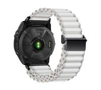Correa de nailon de liberación rápida Ocean de 26mm, 22mm y 20mm for Garmin Fenix E 8, 7, 47, 51mm, 5, 5xplus, 6XPro, 7XPro, Tactix7.(White B,22MM)