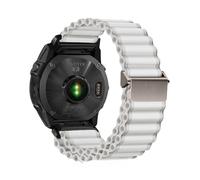 Correa de nailon de liberación rápida Ocean de 26mm, 22mm y 20mm for Garmin Fenix E 8, 7, 47, 51mm, 5, 5xplus, 6XPro, 7XPro, Tactix7. accesorios(White S,26MM)