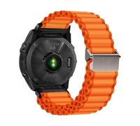 Correa de nailon de liberación rápida Ocean de 26mm, 22mm y 20mm for Garmin Fenix E 8, 7, 47, 51mm, 5, 5xplus, 6XPro, 7XPro, Tactix7. accesorios(Orange S,20MM)