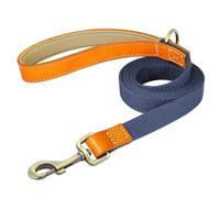 Correa de nailon duradera para pasear perros de 150 cm con mango de piel sintética para perros pequeños, medianos y grandes, bulldog francés