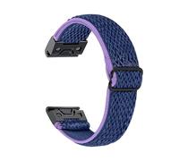 Correa de nailon elástica de 20mm for Garmin Fenix 7S 6S Pro 5S Plus, correa de reloj deportiva tejida for Garmin Fenix 8 43mm cierre(Blue-Purple,20mm Fenix 6S Pro)