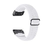 Correa de nailon elástica de 20mm for Garmin Fenix 7S 6S Pro 5S Plus, correa de reloj deportiva tejida for Garmin Fenix 8 43mm cierre(WHITE,20mm Fenix 5S)