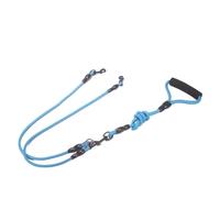 Correa de nailon para mascotas, doble doble cabeza, acoplador de 2 vías, para caminar, dos y más perros, collares para perros, correas para perros (azul, 2 cuerdas)