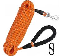 Correa de nailon reflectante de 10 m, 20 m, 30 m, con mango cómodo para senderismo, camping, caminar (naranja, 20 m)