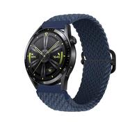 Correa de nailon trenzada de 22 mm y 20 mm para reloj Amazfit 3/4 Active 2 y Huawei (42 mm, azul oscuro)