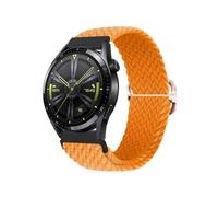 Correa de nailon trenzada de 22 mm y 20 mm para reloj Amazfit 3/4 Active 2 y Huawei (42 mm, naranja)
