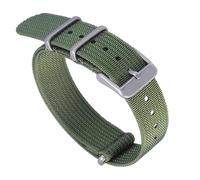 Correa de nailon universal de 18 mm, 20 mm y 22 mm for reloj de hombre, accesorios de repuesto a rayas, correas de reloj deportivas trenzadas(Green,20mm)