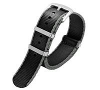 Correa de nylon de la banda de vigilancia de 22 mm de 22 mm, para los hombres de reemplazo de reemplazo de rayas militares Seiko Mido