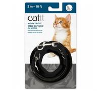 Correa de nylon Tie-Out para gatos color Negro