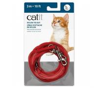 Correa de nylon Tie-Out para gatos color Rojo