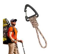 Correa de Paracord con ganchos, Cordón de llavero de Paracord - Correa de llavero antipérdida para muñeca para exteriores, de mano de seguridad para herramientas, colgador de cordón pequeño para