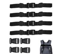 Correa de Pecho Ajustable para Mochila 4 Piezas - Cinturón Esternón en Nylon con Cierre Rápido, Antideslizante para Senderismo, Running, Trekking, Escuela - Accesorio para Mochilas de Adultos y Niños