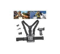 Correa de pecho para cámara de acción y ocio para GoPro Hero 3, 4, 5, 6, 7, 8, 9 y 10 con gancho en J y 2 tornillos