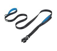 Correa de Perro Antitirones 1,2m para Grande Mediano Pequeño, Correa de Adiestramiento con 2 Mango y Hilos Reflectantes y Hebilla de Bloqueo Auto Robusto Nylon Cuerda Resistente Negro Azul 4ft