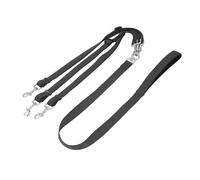 Correa de perro de 3 vías para caminar 3 perros | Embrague de correa de nylon desmontable y ajustable | Nudo - Diseño minimizador para perros pequeños y medianos/Entrenamiento/Senderismo | (Negro)