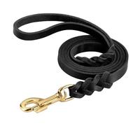Correa De Perro De Cuero Genuino De 1,5 M Correa De Perro De Cuero Duradera Tejida A Mano Correa De Perro Impermeable Al Aire Libre Correa De Entrenamiento De Caza para Acampar,Negro