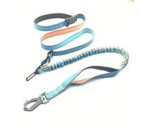Correa de perro de doble asa | Correa ajustable larga y corta para cachorros | Correas duraderas para entrenamiento y paseos (azul-amarillo)
