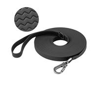 Correa de perro de PVC de 1,8 m, 3 m, 5 m, 10 m, grande, mediano, antideslizante, impermeable y fácil de limpiar, entrenamiento de correr, larga y fuerte (Schwarz, 1,8 m)