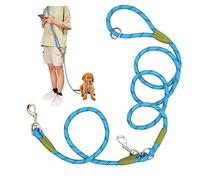 Correa de Perro Manos Libres para Correr y Caminar, Correa Reflectante de Nailon de 1,2 cm de Grosor, Correa de Perro Resistente para Perros pequeños, medianos y Grandes (Azul)